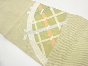 絽綴れ銀駒刺繍光悦垣模様織出し名古屋帯